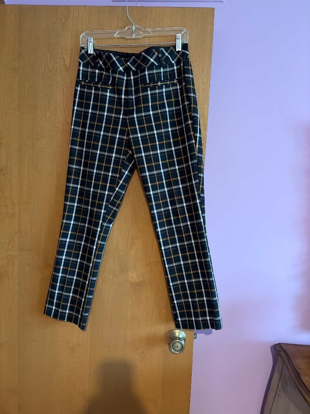 Anthropologie plaid pant size 6